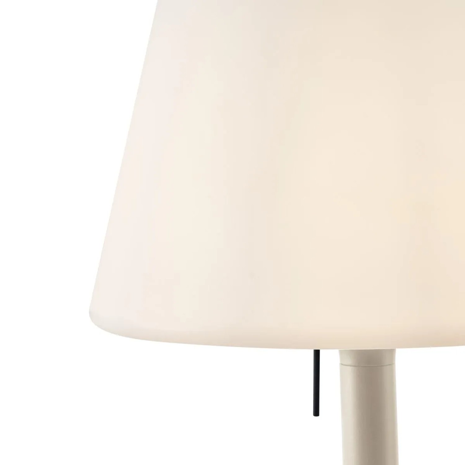 QAZQA Moderne Außenstehleuchte Beige mit Weißem Schirm IP44 Big Virginia_3