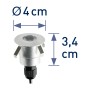 LED-Bodeneinbauleuchte Budoni, rund, RGB, Aluminium, Ø 4 cm, für dekorative Lichtakzente.