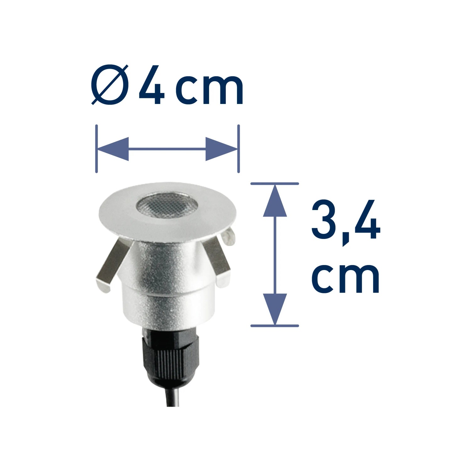 LED-Bodeneinbauleuchte Budoni, rund, RGB, Aluminium, Ø 4 cm, für dekorative Lichtakzente.