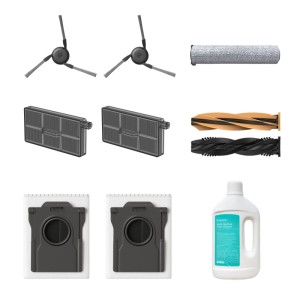 Dreame Aqua10 Zubehörset, 9-teilig: Walze, Bürsten, Filter, Staubbeutel und Reiniger für Hochdruckreiniger.