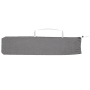 Verpackter grauer Beliani Hängesessel 152x122x152 in Tragetasche.