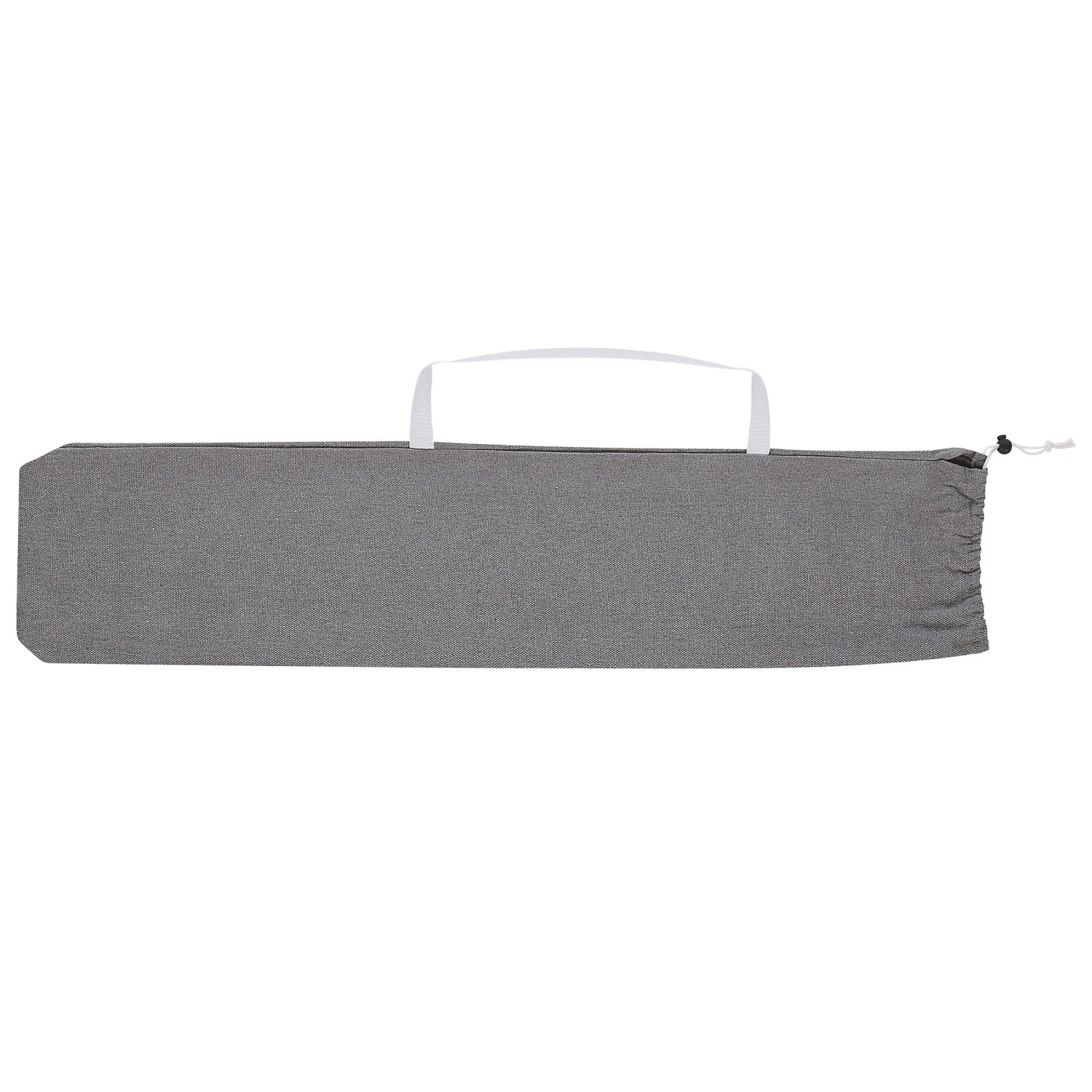 Verpackter grauer Beliani Hängesessel 152x122x152 in Tragetasche.