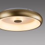 LED-Deckenleuchte Vertigo in Messing-Optik, Ø 46,5 cm, mit Kristall-Effekt für Wohnraumbeleuchtung.