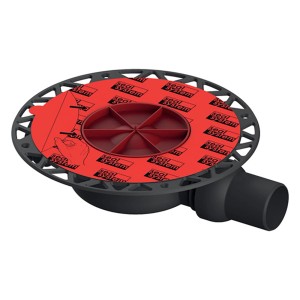 Tece Ablauf S DN 50 Superflach mit Seal System, waagerechter Bodenablauf aus Kunststoff.