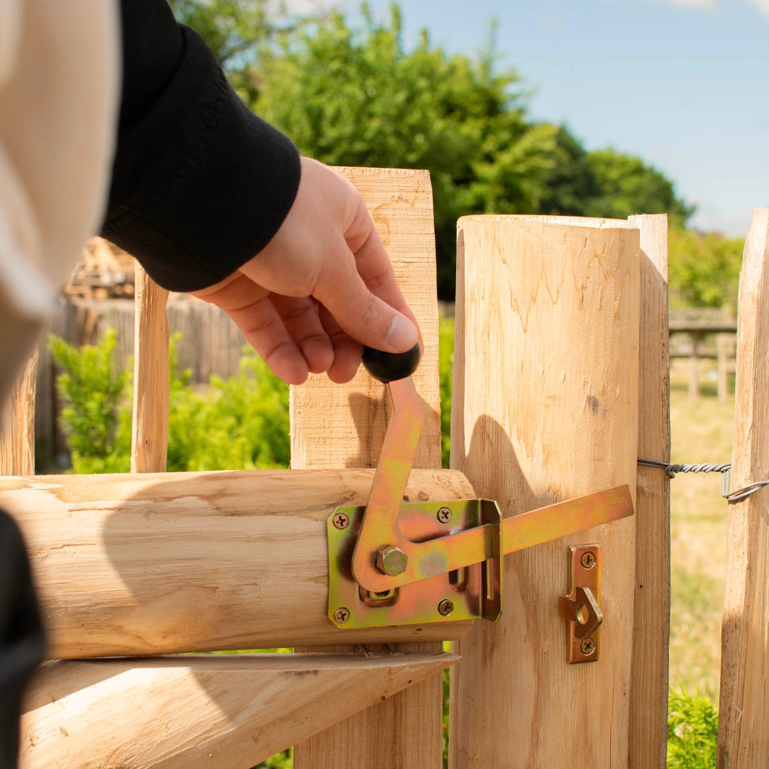 Beschlagset Für Staketentor - Komplettset Mit Überwurffalle & Zubehör
