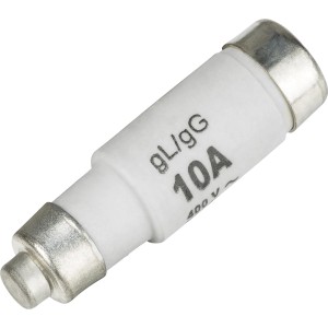 Weiße D01/E14 Schmelzsicherung, 10A träge, mit silbernen Kontakten (10er-Pack).