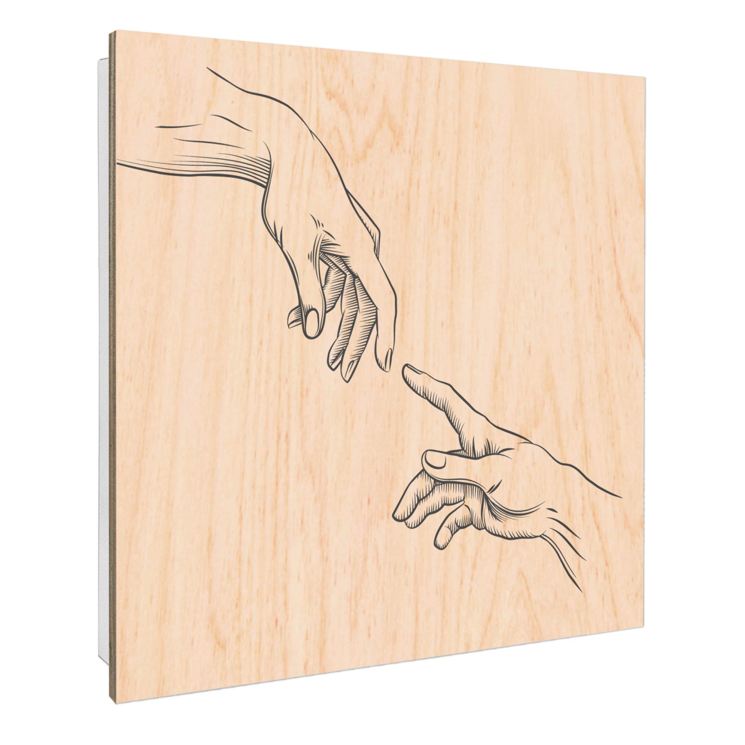 Banjado Großer Schlüsselbox Holz 30x30cm Weiß Scharnier Rechts 50 Haken Sch günstig online kaufen