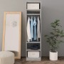 VidaXL Kleiderschrank, Betongrau, 50x50x200 cm, Holzwerkstoff mit Fächern und Kleiderstange.