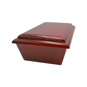 Dekohelden24 Hochwertiger würdevoller Eichenholzsarg für Kleintiere Tiersarg Hundesarg Katzensarg Kanninchensarg in Dunkelbraun L/B/H 46 x 28 x 16 cm
