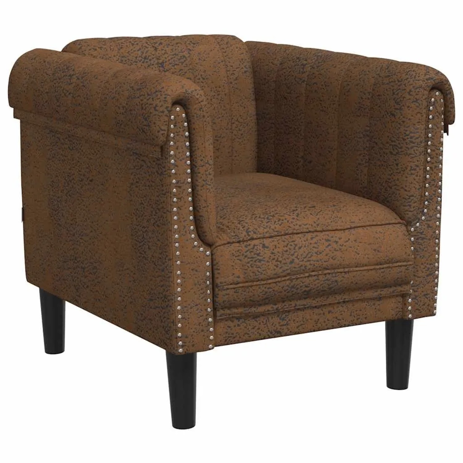 vidaXL Sessel Braun Kunstleder Wildleder-Optik 372574