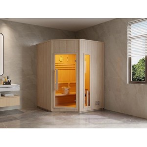 Vente-unique Finnische Sauna Kotka Naturfarben Hell 150 cm