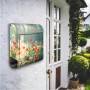 Banjado Edelstahl Briefkasten mit Waldmohn Motiv, Zeitungsfach, rostfrei.