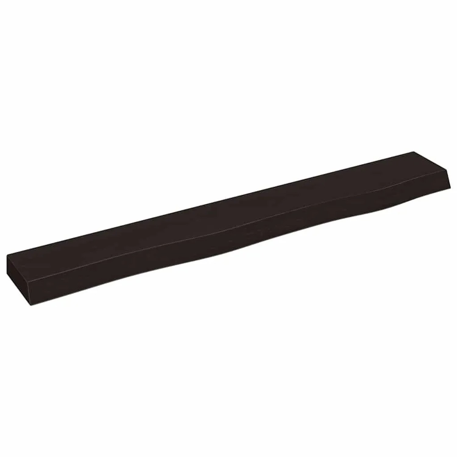 vidaXL Wandregal Dunkelbraun 80x10x4 cm Massivholz Eiche Behandelt 363777