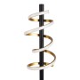 Näve LED-Stehleuchte Belleza in Gold, Schwarz und Weiß. Design-Stehlampe mit spiralförmigem Leuchtkörper.