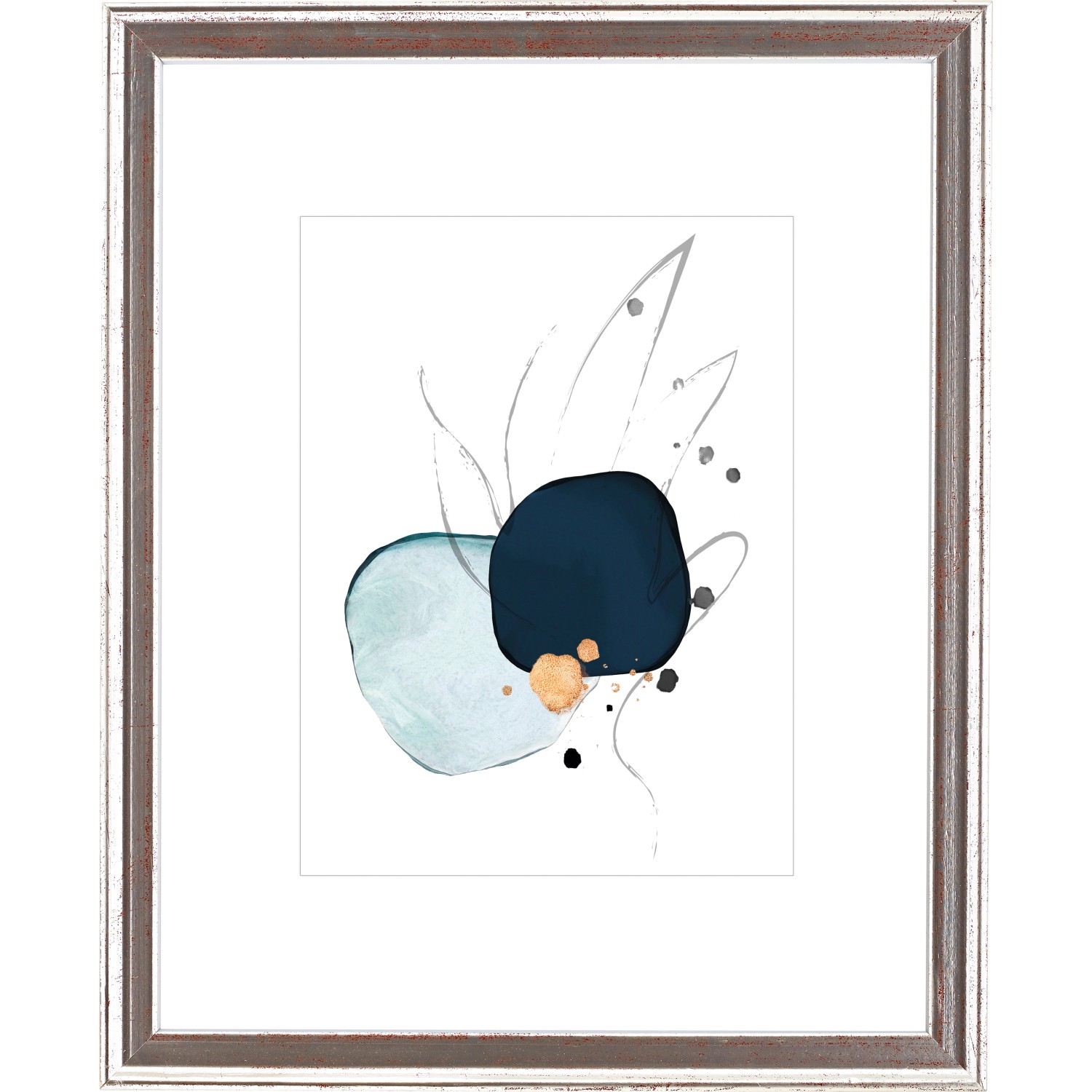 Holz-Bilderrahmen Silber 24 cm x 30 cm