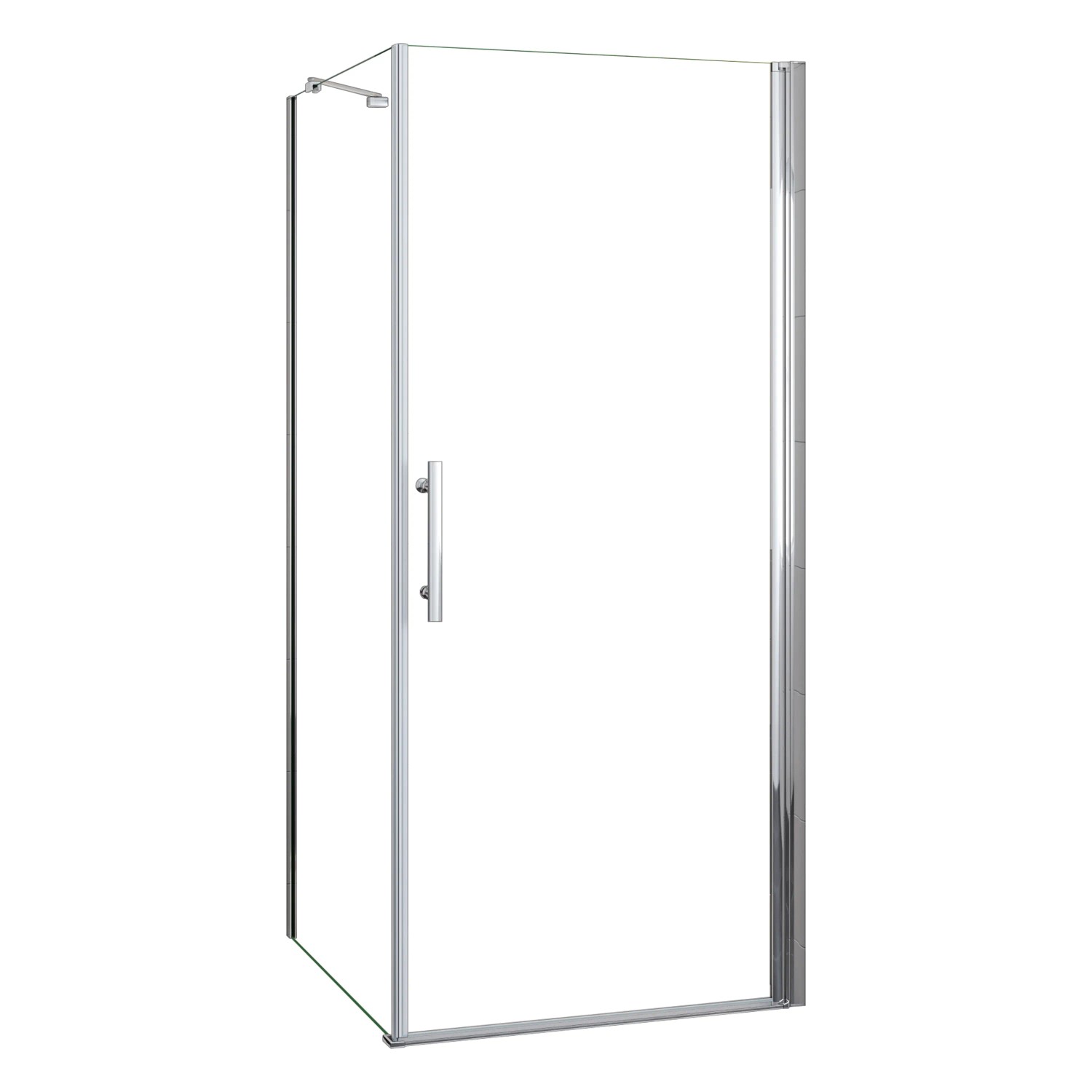 AICA Eckeinstieg Tür x Seitenwand 76x76cm Höhe 185cm Duschkabine Schwingtür Pendeltür Duschtür
