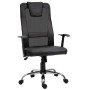 Schwarzer Vinsetto Bürostuhl, höhenverstellbar, mit ergonomischer Netzlehne, Armlehnen und Rollen.
