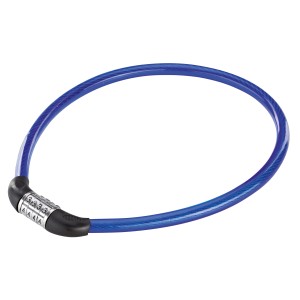 Blaues Prophete 4-Zahlen-Kabelschloss, 55 cm lang, für Fahrräder.