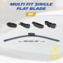 Michelin Scheibenwischer Multi Fit 65 cm mit Adaptern für PKW, für klare Sicht.