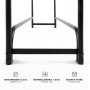 Detailaufnahme: Schwarzes KARAT Kaminholzregal Patmos, robust und stabil.