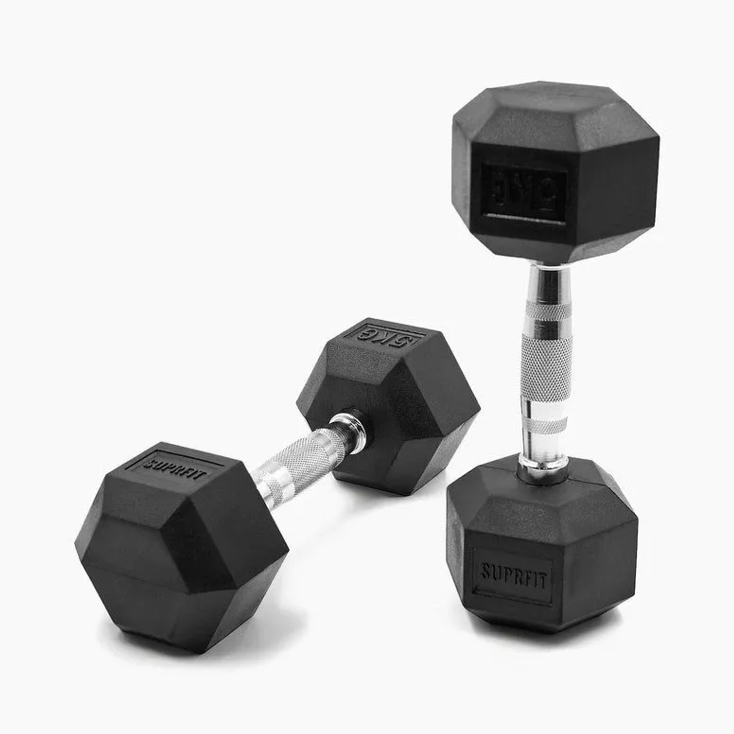 Suprfit Hex Gummi-Kurzhanteln Paar 5 kg
