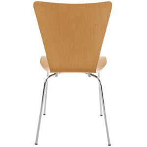 DELUKE Besucherstuhl TOKYO Holz Natura 43x50x84cm Konferenzstuhl Wartezimmerstuhl Bürostuhl