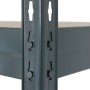Detailaufnahme: Anthrazitfarbenes Schwerlastregal mit Stecksystem, Rivet XL, für Regale & Regalböden.