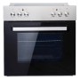 Backofen aus der Held Küchen Küchenzeile Kempten, Front schwarz, Bedienelemente silberfarben.