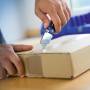 LUX Teppichmesser klappbar schneidet Karton. Messer mit Schnellwechselfunktion.