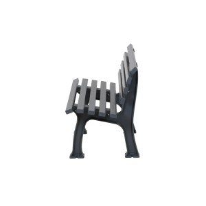 PROREGAL Gartenbank Antigua, 2-Sitzer, graphitgrau, aus witterungsbeständigem Kunststoff.