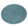 RugsX Teppich Soffi VG15619, runder blauer Shaggy Teppich, 100x100 cm.