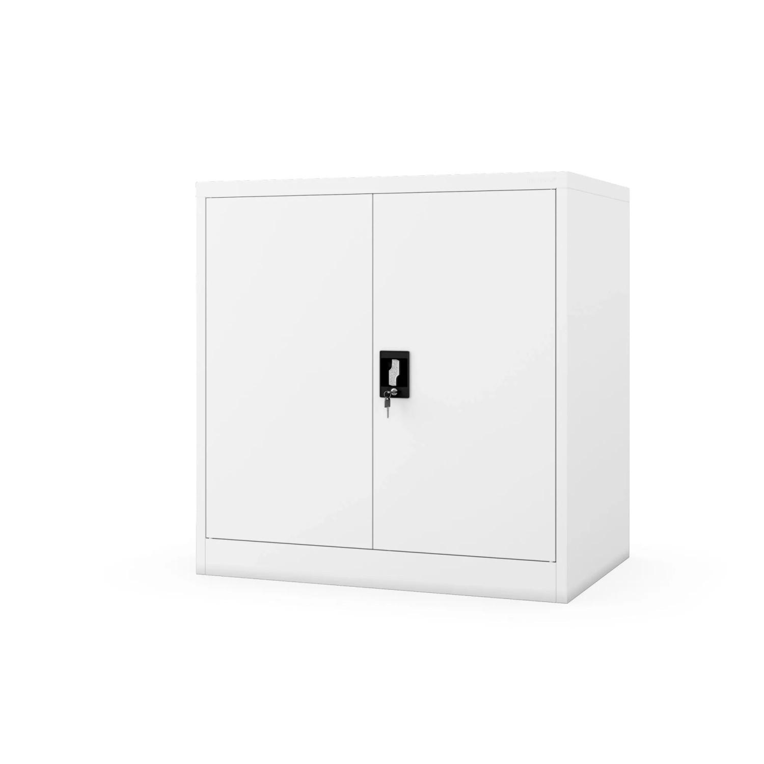 Jan Nowak Abschließbarer Metallschrank für Büro und Werkstatt BEATA D600 93 x 90 x 60 cm Weiß