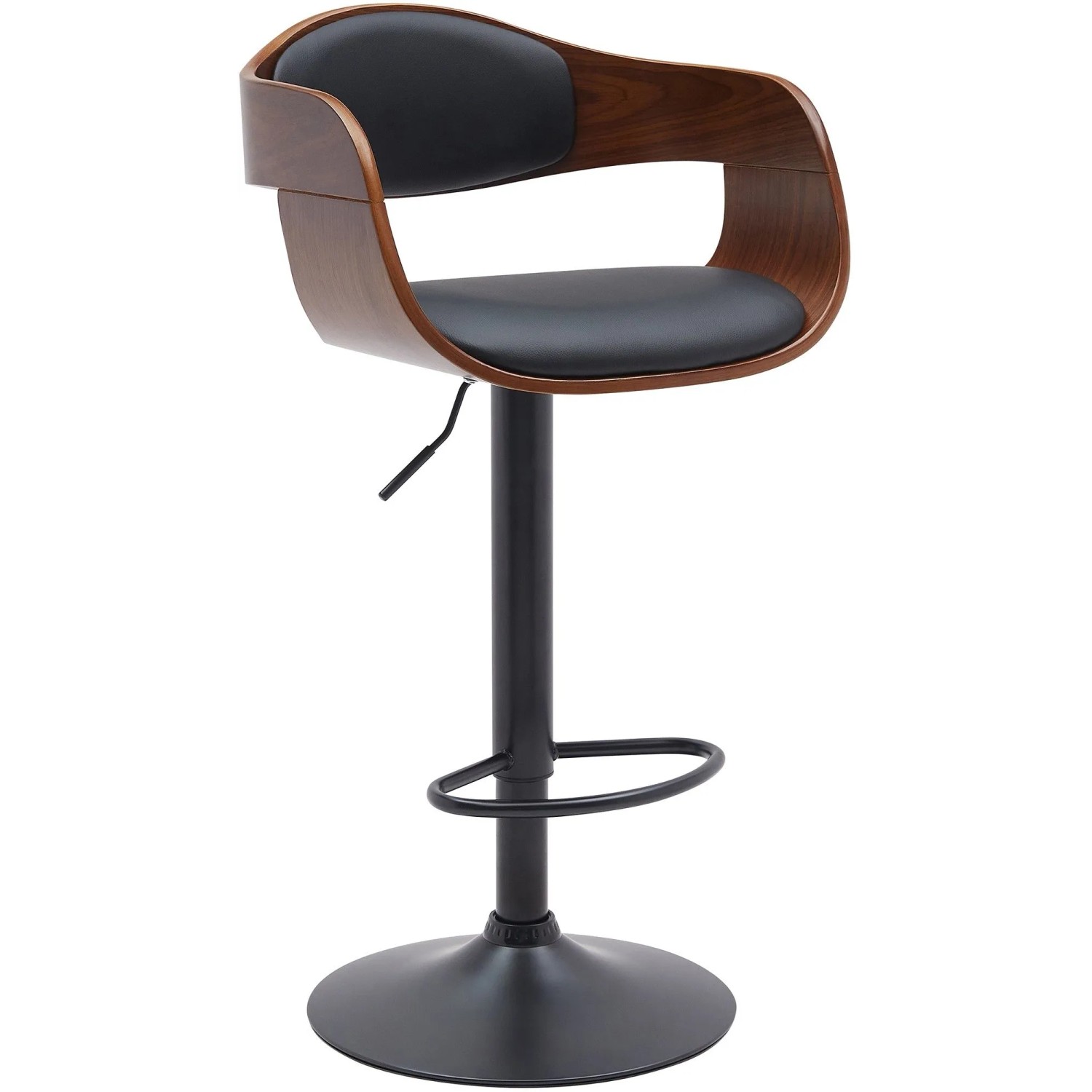 CLP Barhocker Kingston walnuss/schwarz/Kunstleder