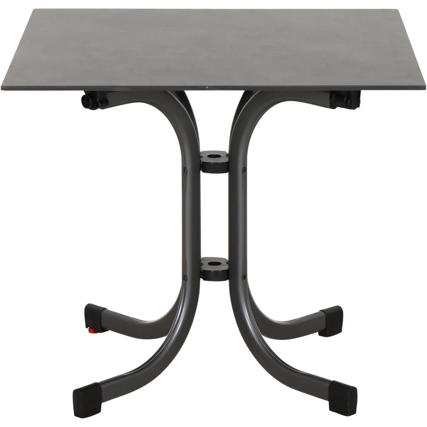 Produktbild von Stalwart - Klapptisch 86x86 Cm – Leichter, Gepolsterter Esstisch Mit Kunstleder-Tischplatte – Klapptisch Für Camping, Garten, BBQ, Veranstaltungen Und Büro – Metallrahmen, Schwarz