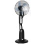 Schwarzer HOMCOM Standventilator mit Luftbefeuchter Funktion für kühlende Erfrischung.