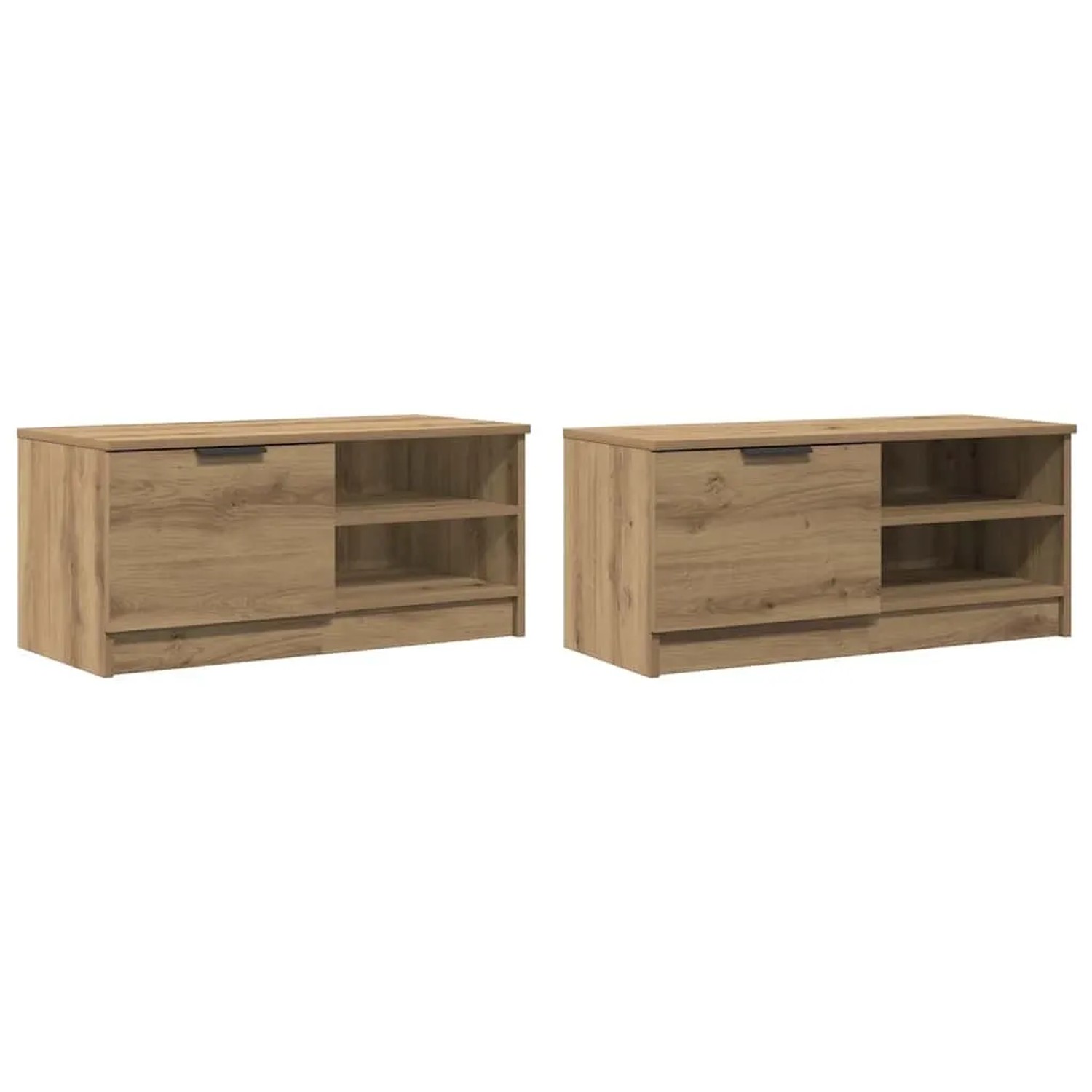vidaXL TV-Schränke 2 Stk Artisan-Eiche 80x35x36,5cm Holzwerkstoff 856857 günstig online kaufen