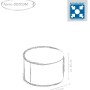 Skizze: Blauer Sitting Point Hocker Outside, 120 l, für Indoor & Outdoor. Ca. 40x60x60 cm.