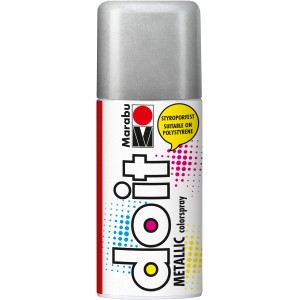Marabu do it Colorspray Metallic in Silber, 150ml Dose für Buntlack-Sprays.
