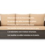 Beiges Setgarden Mix Bench Kissen für 3-Sitzer Gartenbank, 160x60 cm + 3 Rückenkissen.