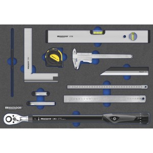 Matador Werkzeugmodul Messmittel-Satz, 11-teilig mit Drehmomentschlüssel, Wasserwaage, Messschieber uvm.
