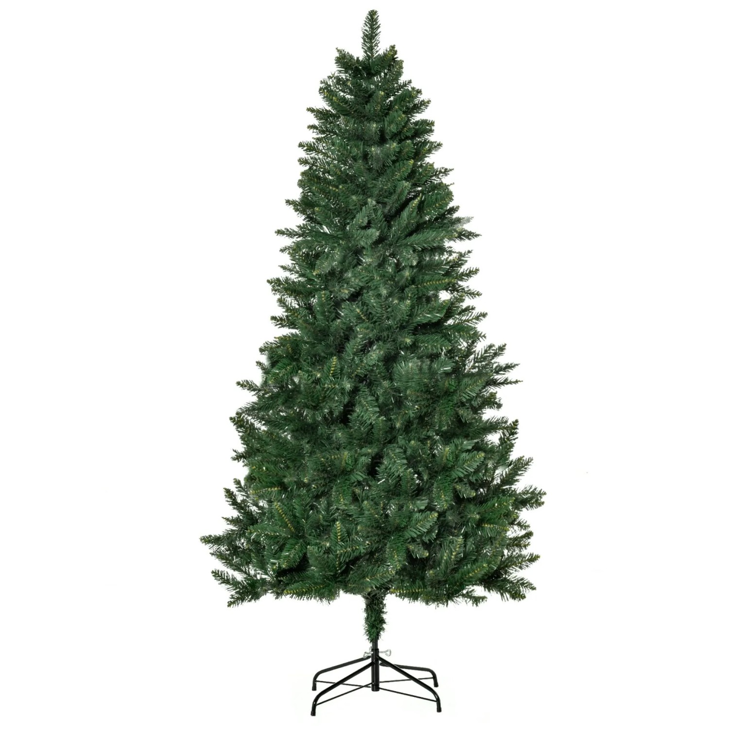 HOMCOM Weihnachtsbaum 1111 Spitzen Stahl Kunststoff 90 x 180H cm