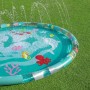 Bestway Wassermatte Underwater Ø 165 cm mit bunten Meeresmotiven und Wassersprinklern.