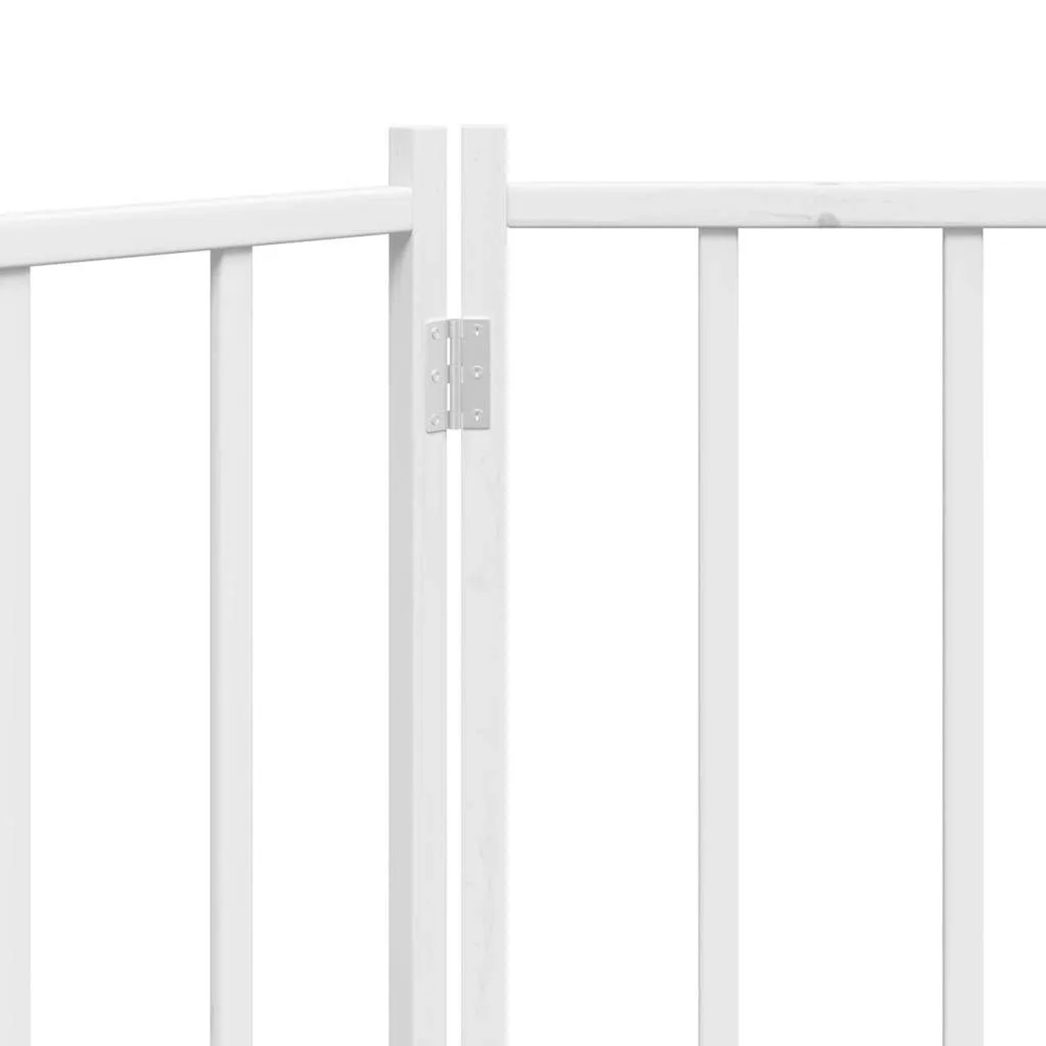 vidaXL 3 Tlg Hundetor Faltbar Weiß 150 cm Massivholz Tanne 352276_8