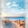 Leinwandbild Nautic Mare I, 57x77cm, mit Dünenweg zum Meer unter blauem Himmel.
