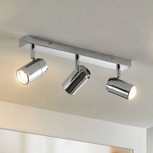 Lindby Strahler Remilan 9628133 Modern in Chrom aus Metall 3-flammig GU10 Wohnzimmerleuchte