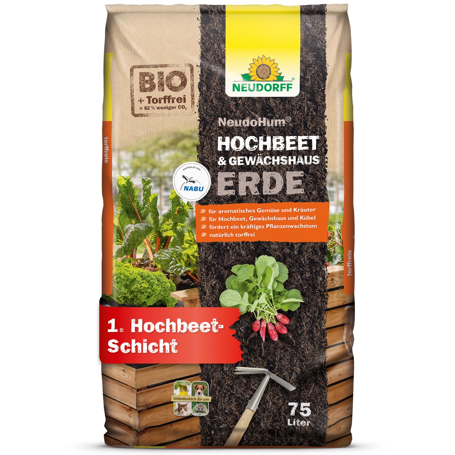 Neudorff NeudoHum Hochbeet- & GewächshausErde 75 Ltr. torffrei