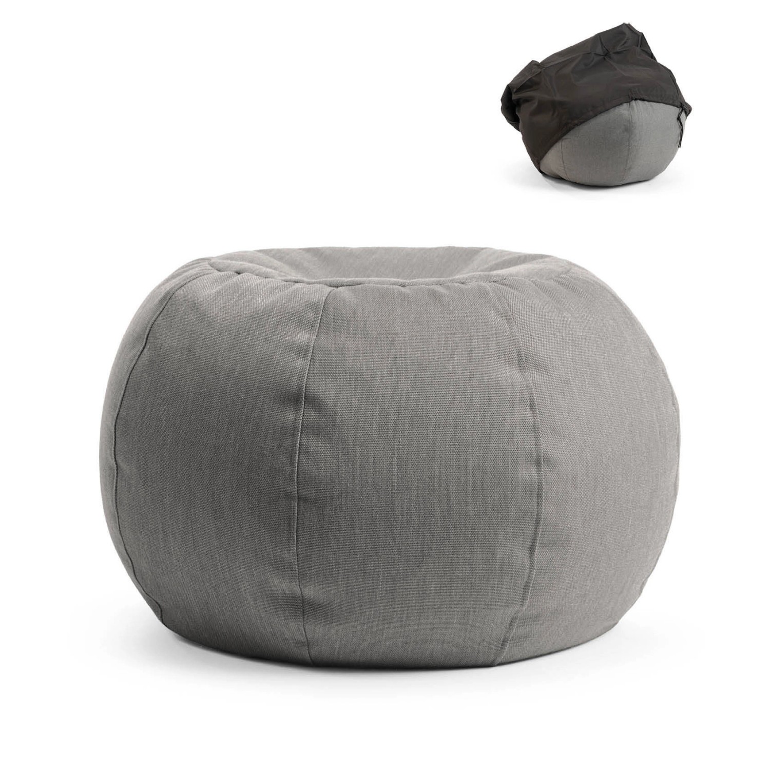 mokebo Outdoor Pouf mit Schutzhülle Der Kugelige 60x45cm für Balkon & Garte günstig online kaufen