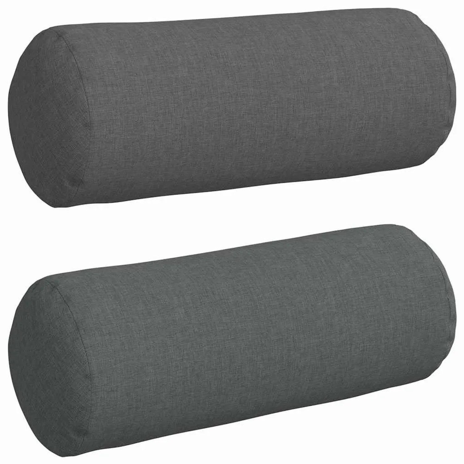 vidaXL Bolsterkissen 2 Stück Dunkelgrau Ø 15 x 40 cm Stoff 42014269