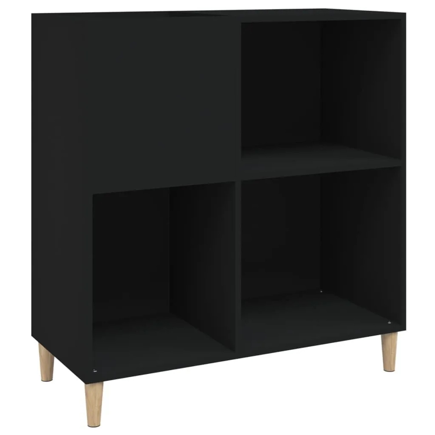 vidaXL Plattenschrank Schwarz 84,5x38x89 cm Holzwerkstoff 831990