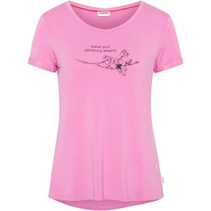 Gardena Damen T-Shirt Loose Fit in Opera Mauve (Gr. 2XL) mit Blumenprint für Gartenarbeit.